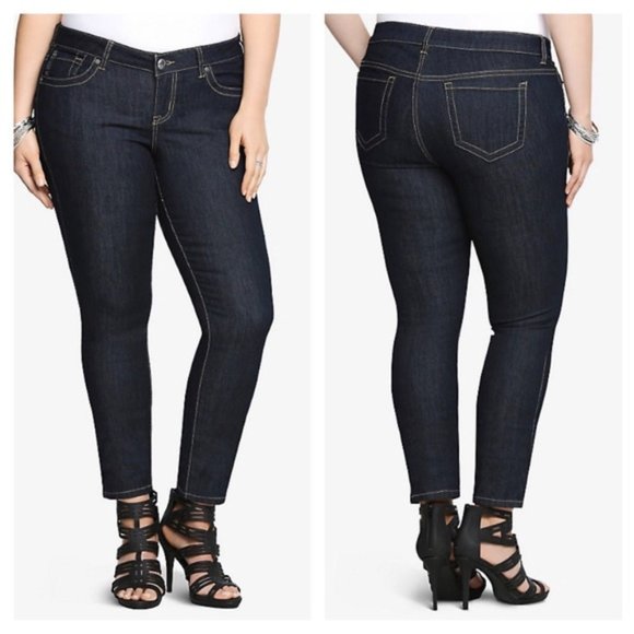 torrid Denim - Torrid Dark Wash Skinny Jeans Size 20 Tall Long